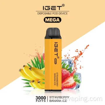 Custom Vaporizer 3000 Puffs große Kapazität Vape E-Zigarette